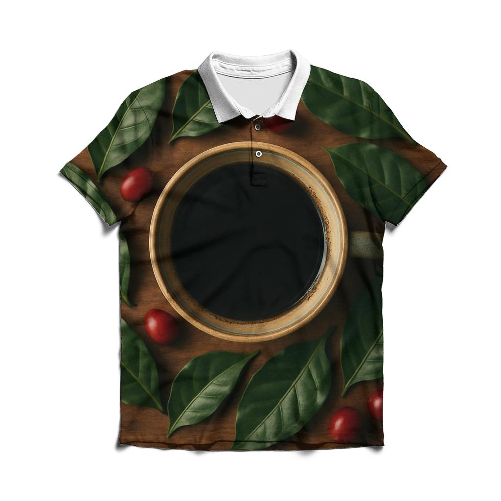 Forest Roast Leaf Cup classic pique polos