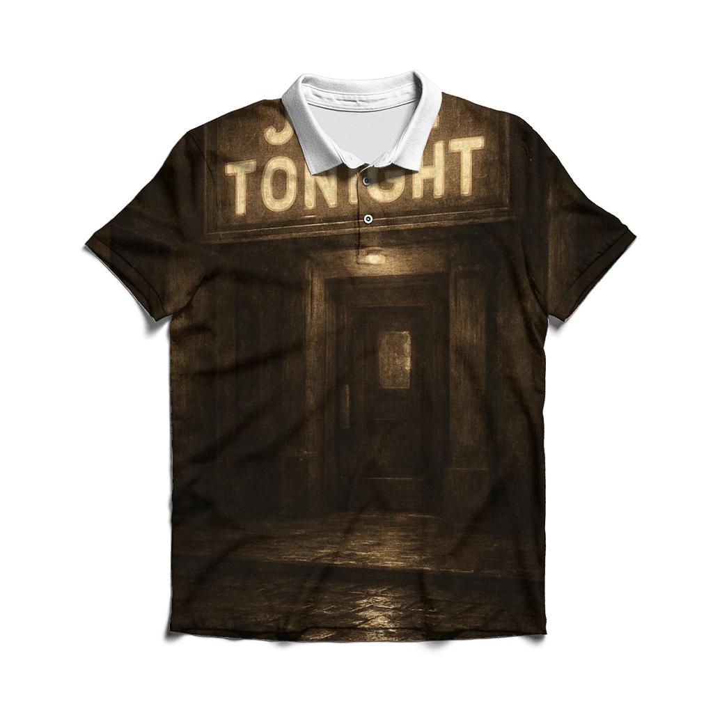 Sepia City Jazz Club Marquee embroidered polo tops