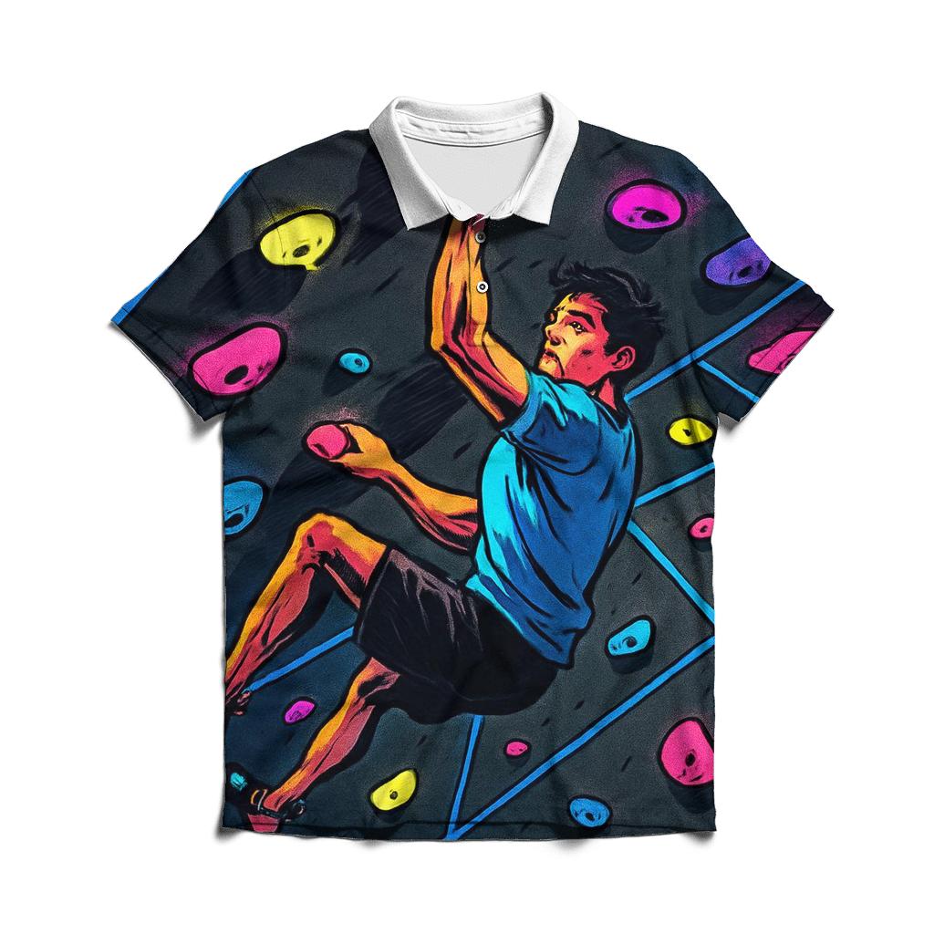 Neon Indoor Climbing Wall classic pique polos