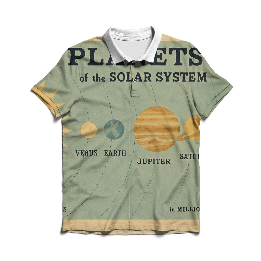 Retro Classroom Science Chart personalized polo shirts