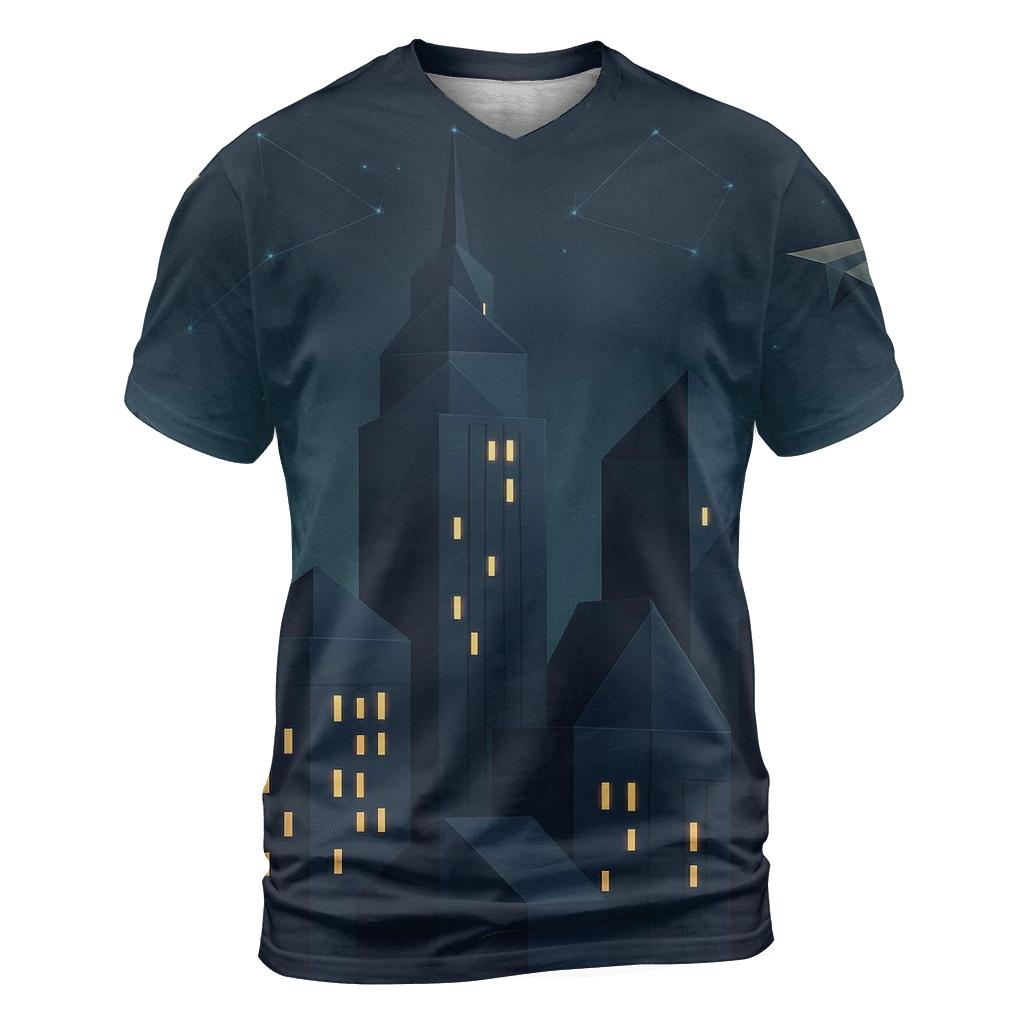 Celestial Origami Skyline custom all-over print shirts