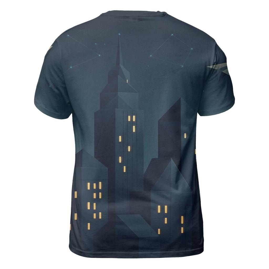Celestial Origami Skyline custom all-over print shirts