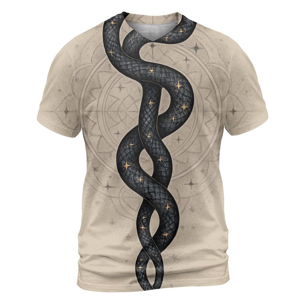 Celestial Spine Ouroboros trendy printed shirt styles