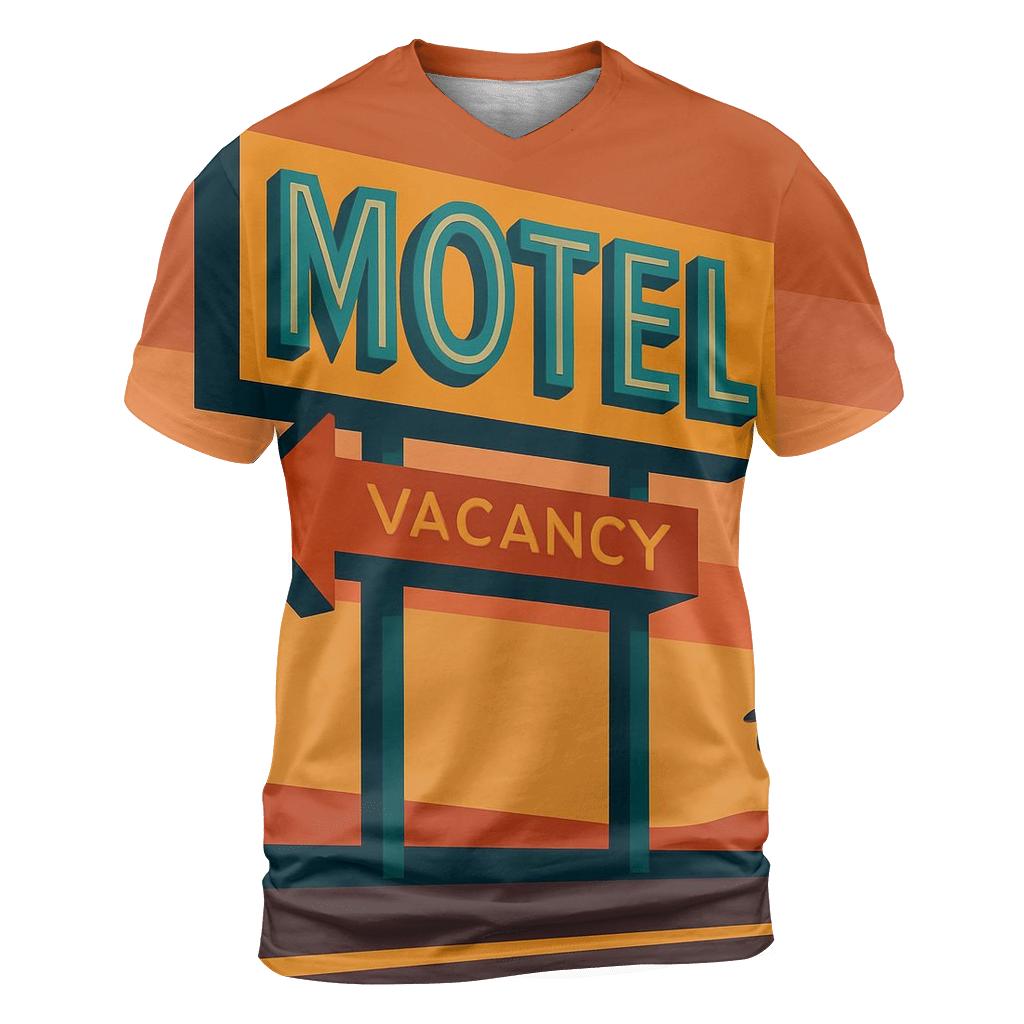 Sunset Motel Neon creative print fashion shirts