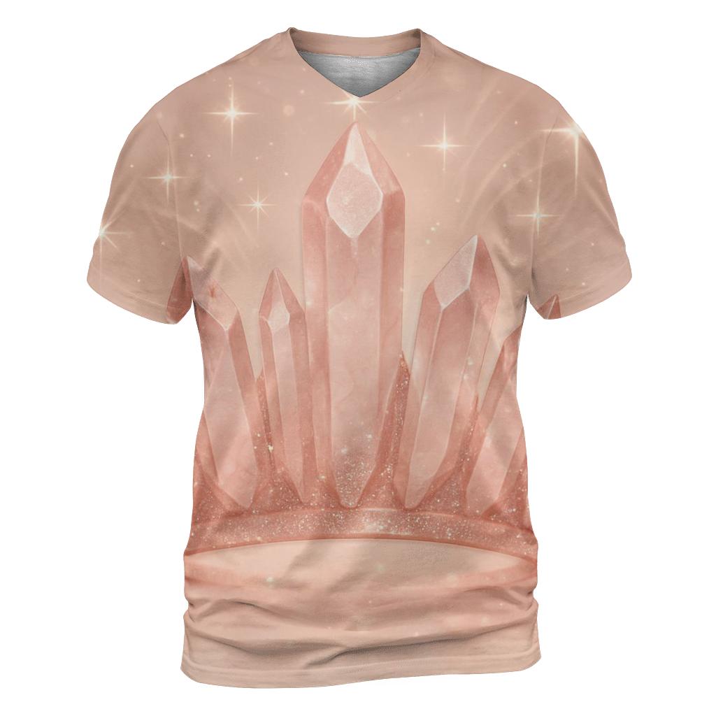 Rose Quartz Glitter Crown statement graphic shirts