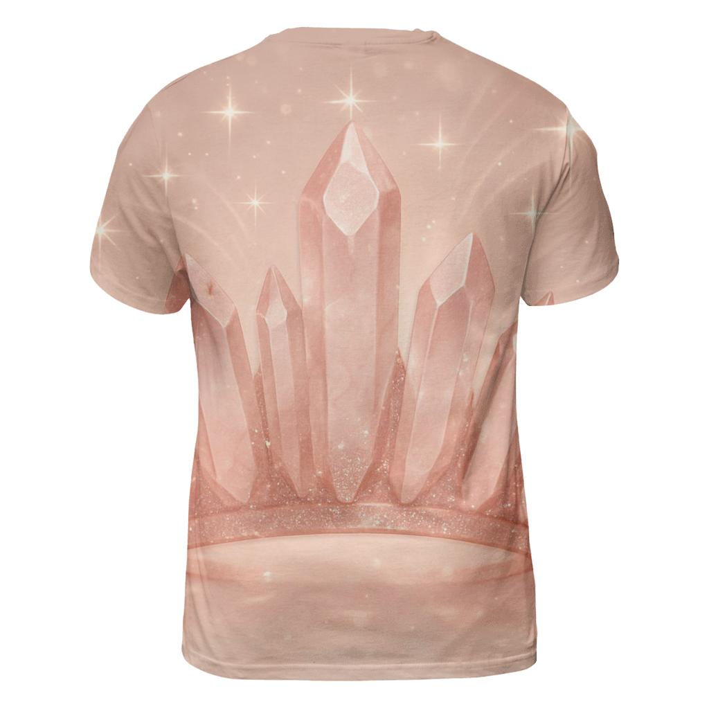 Rose Quartz Glitter Crown statement graphic shirts