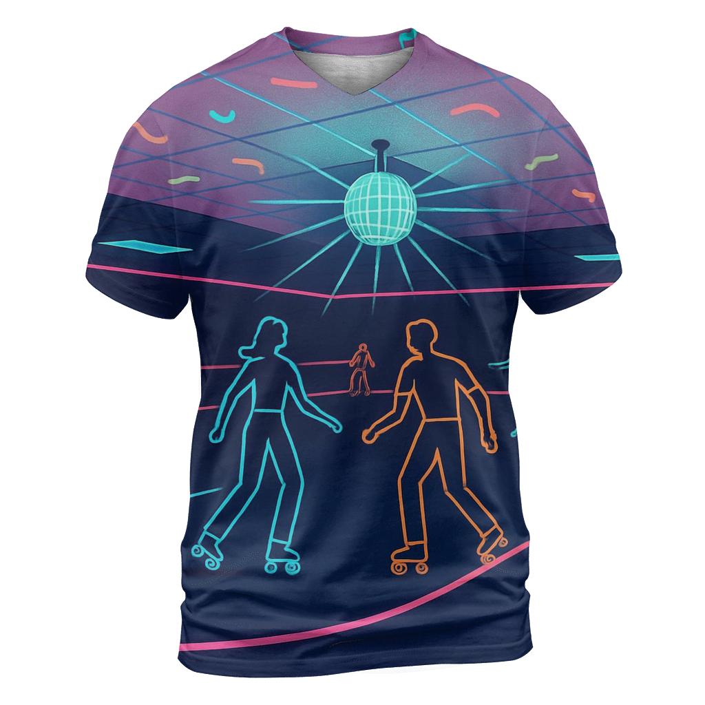 Neon Roller Rink Nights personalized full print shirts