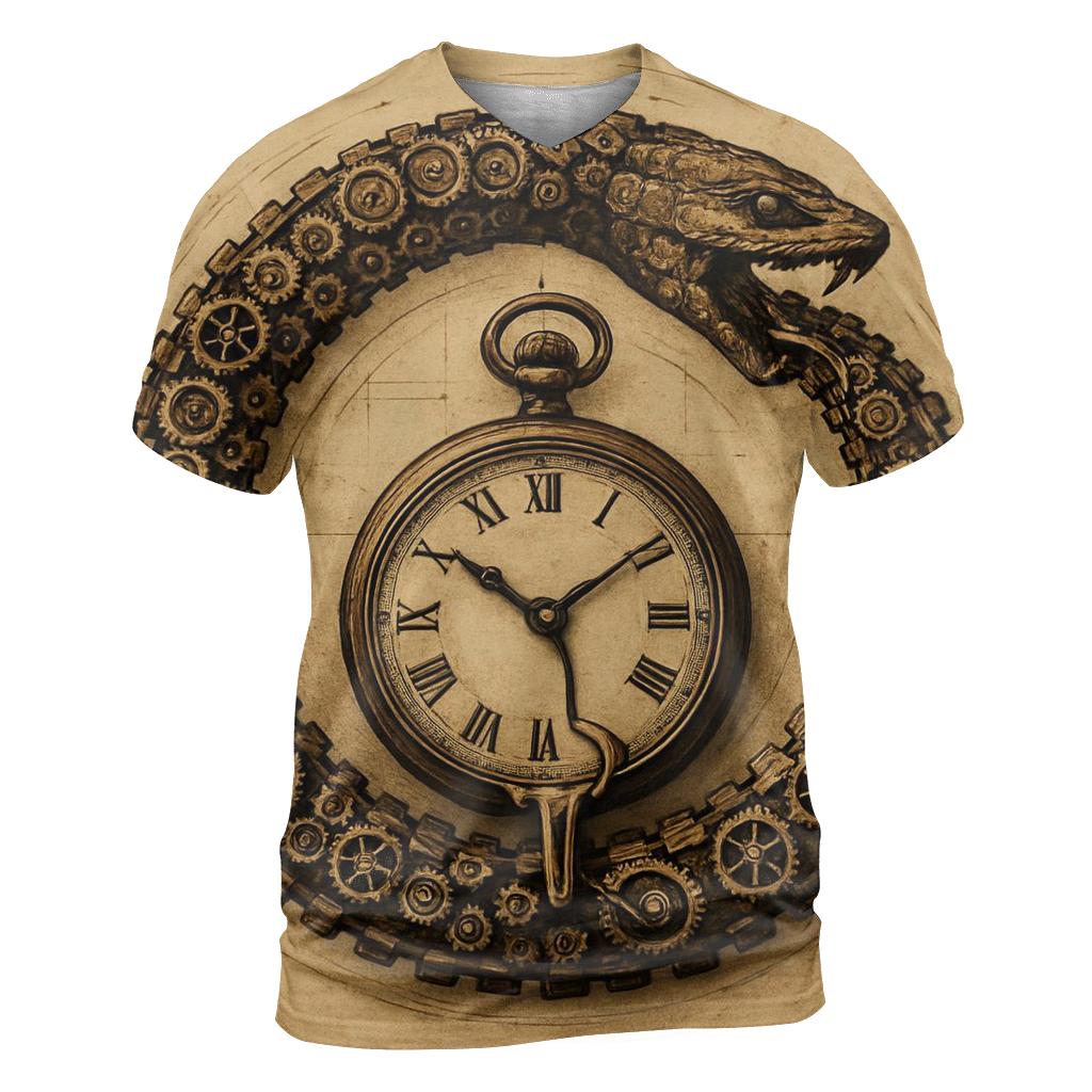 Clockwork Serpent Loop trendy printed shirt styles