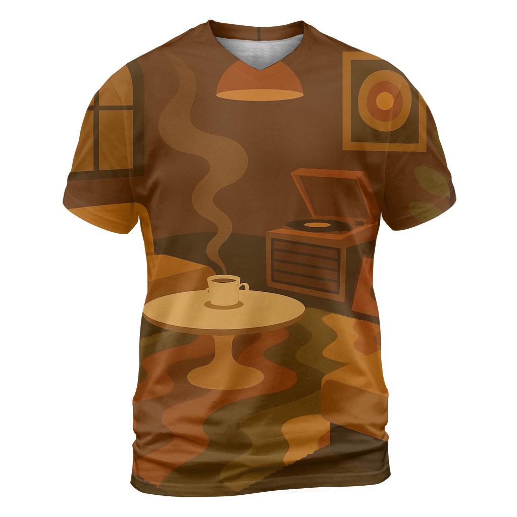 Coffee Lounge Vibes creative print fashion shirts