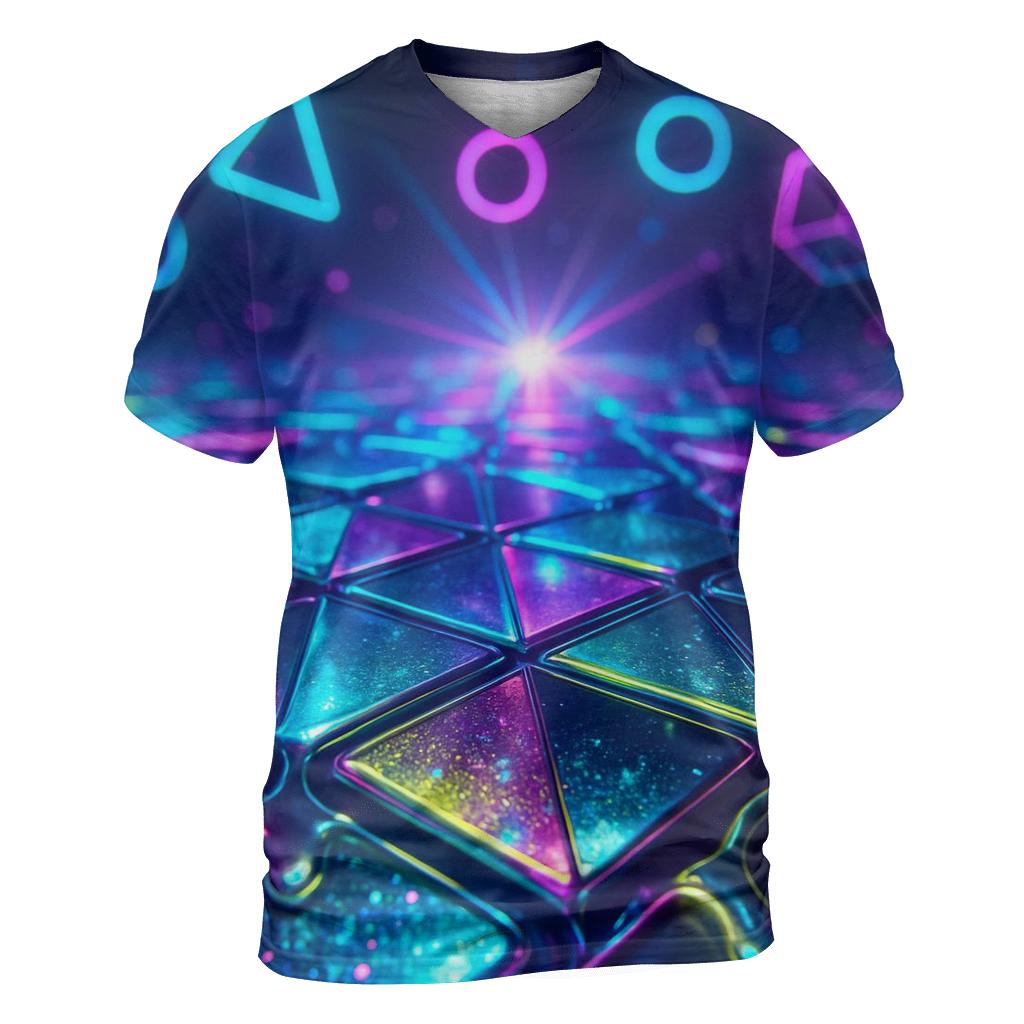 Electric Mirage Prism Floor vibrant all-over design tees