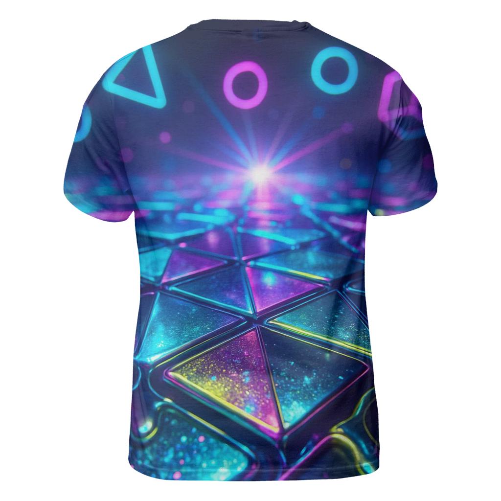 Electric Mirage Prism Floor vibrant all-over design tees