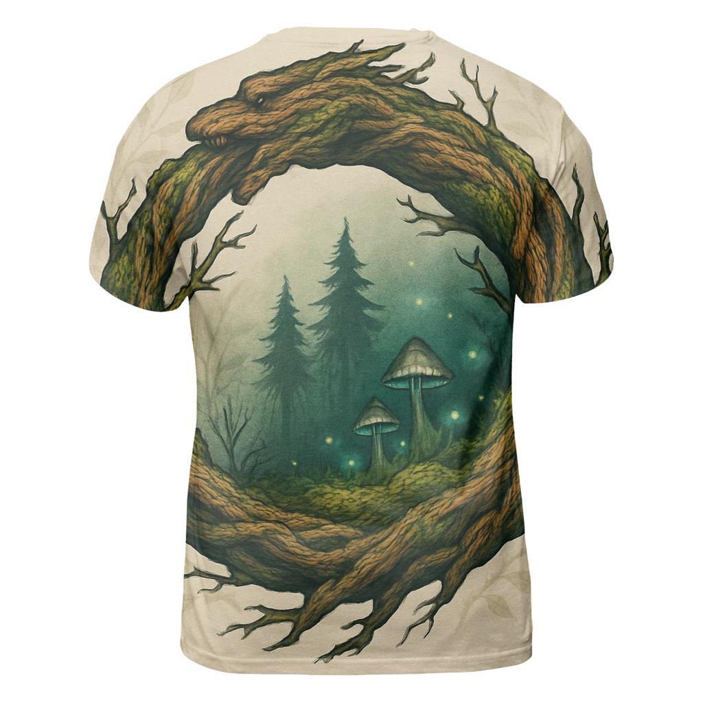 Forest Roots Ouroboros Portal trendy printed shirt styles