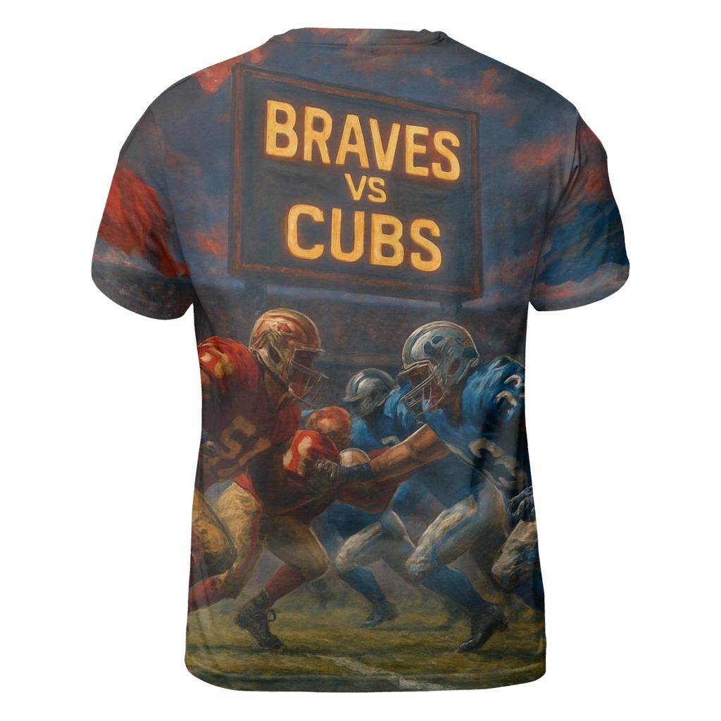 Gridiron Clash Tomahawk Rush Versus Iron Paw Line artistic all-over print tops
