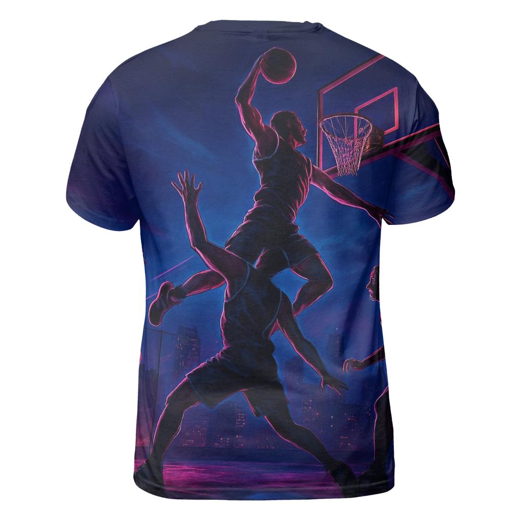 Urban Rooftop Basketball Night statement graphic shirts