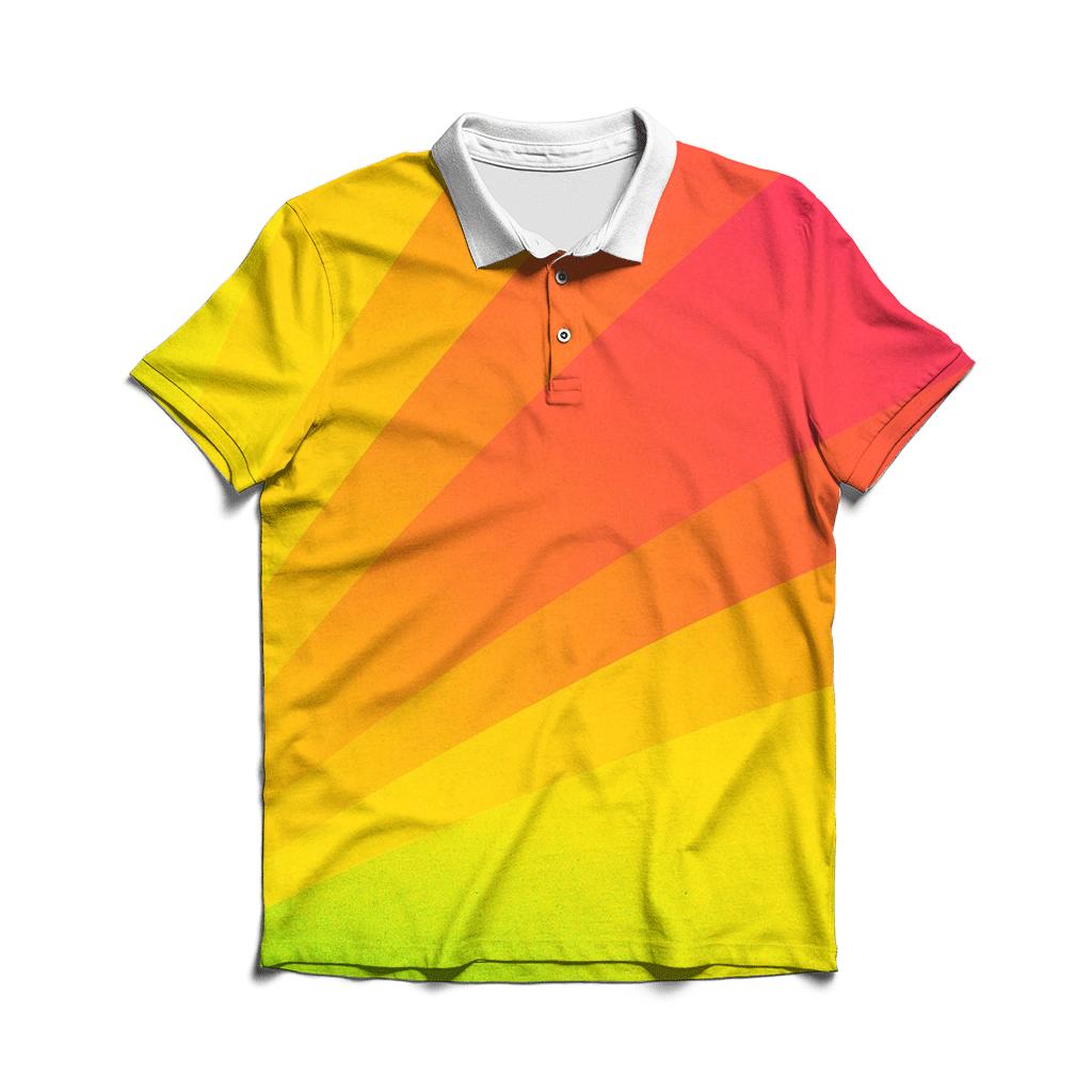 Citrus Neon Splash custom polo shirts