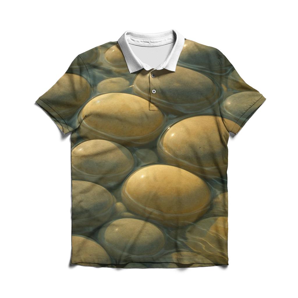 River Stones Of Gratitude personalized polo shirts