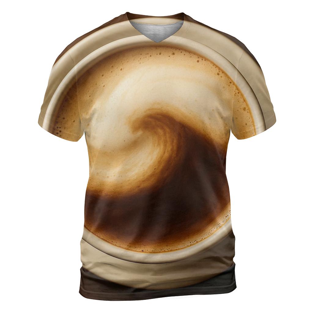 Cream Crest Cappuccino custom all-over print shirts