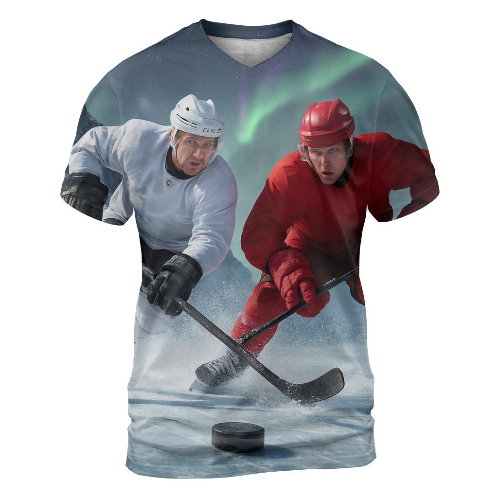 Arctic Ice Hockey Clash creative print fashion shirts