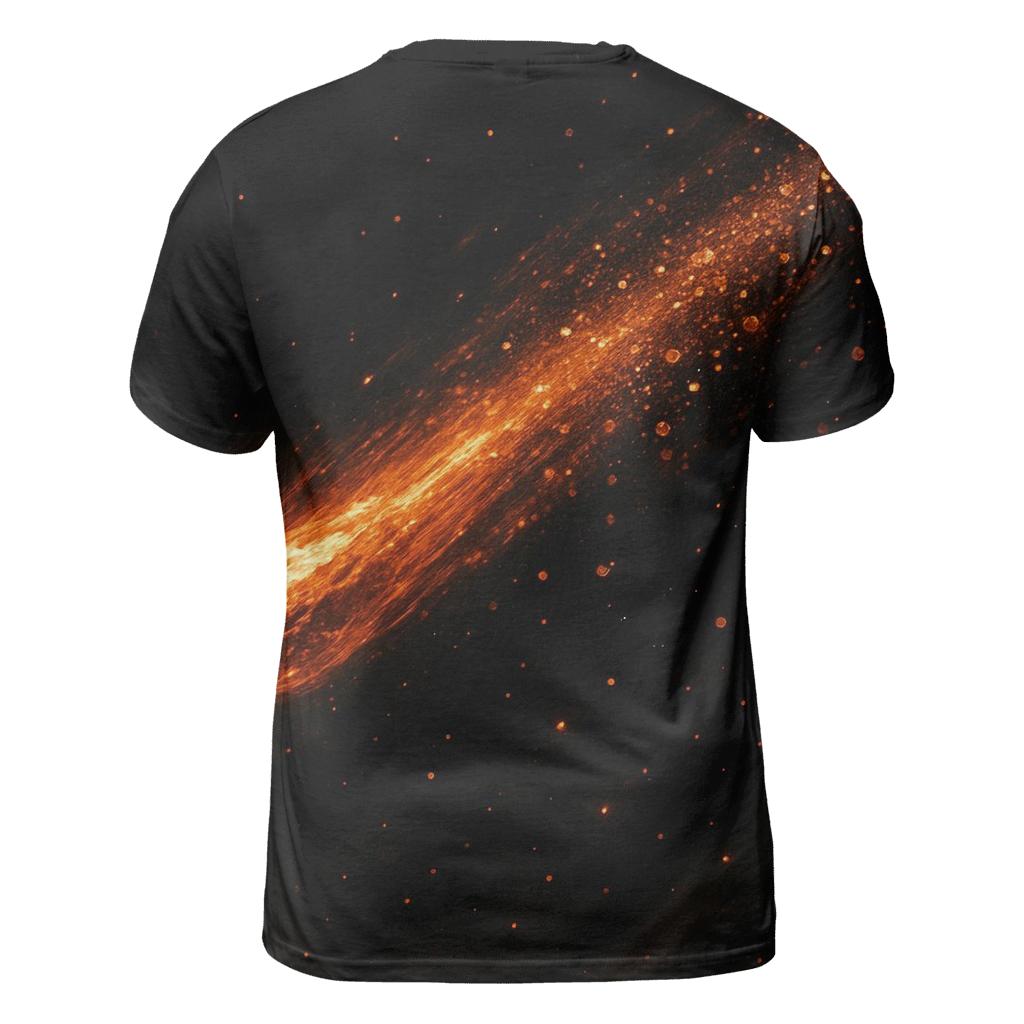 Bronze Meteor Glitter Trail vibrant all-over design tees