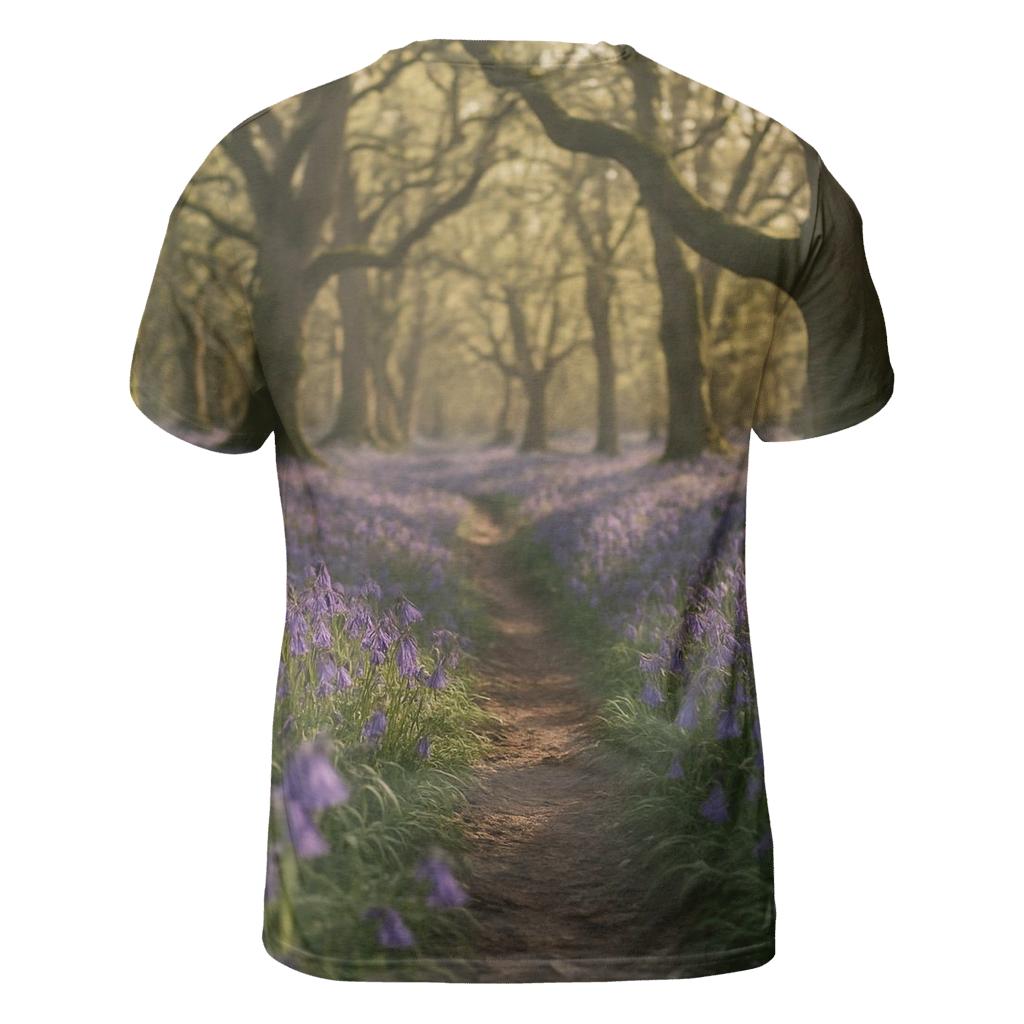 Bluebells In Ancient Woodland Hollow designer pattern shirts