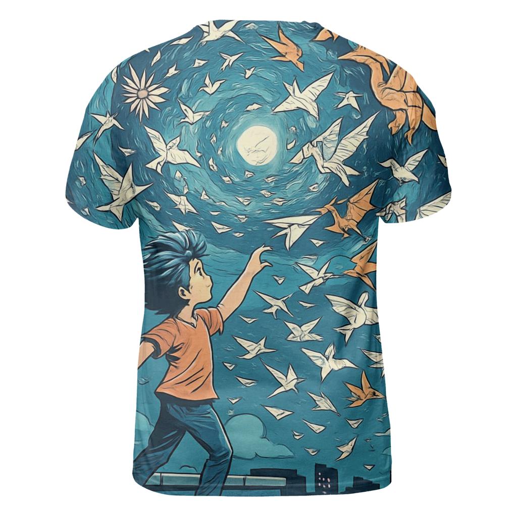 Paper Airplane Chaos Portal designer pattern shirts
