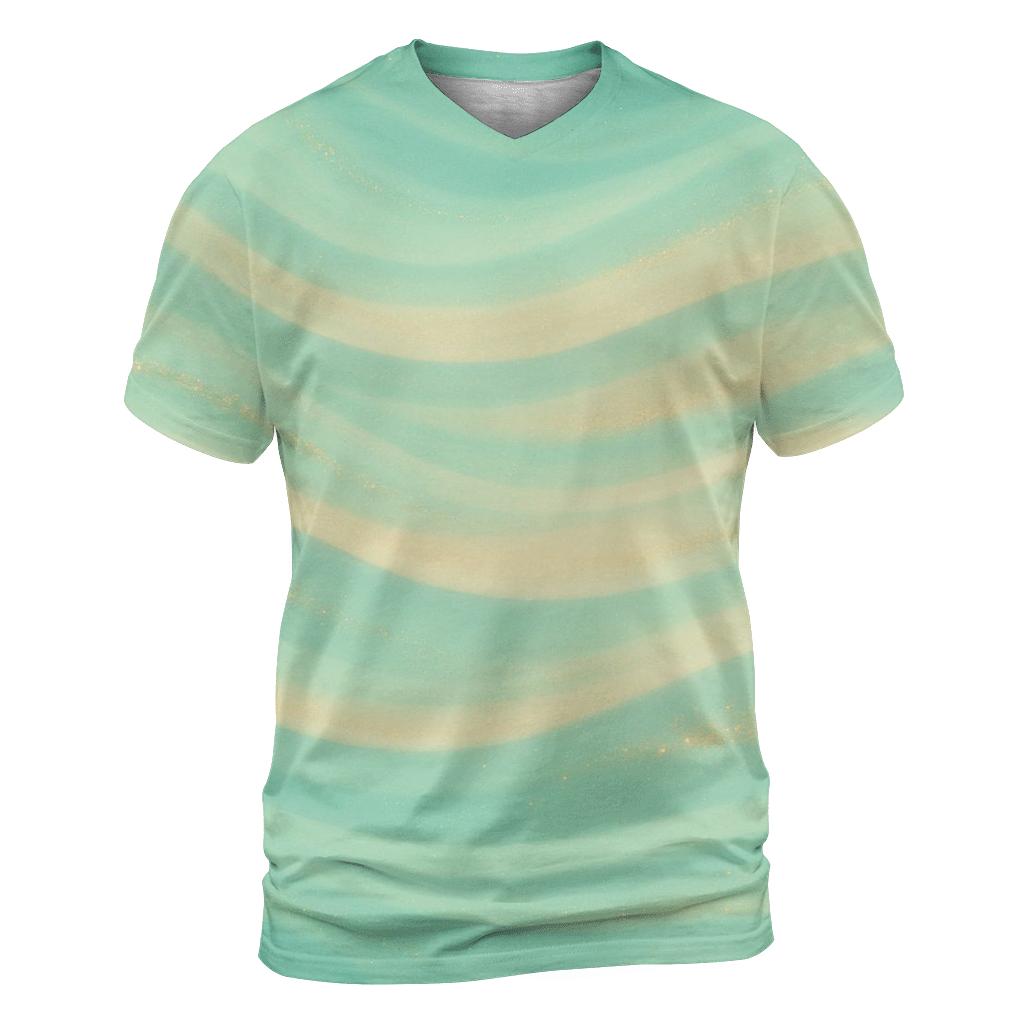 Gilded Aurora Wave statement graphic shirts