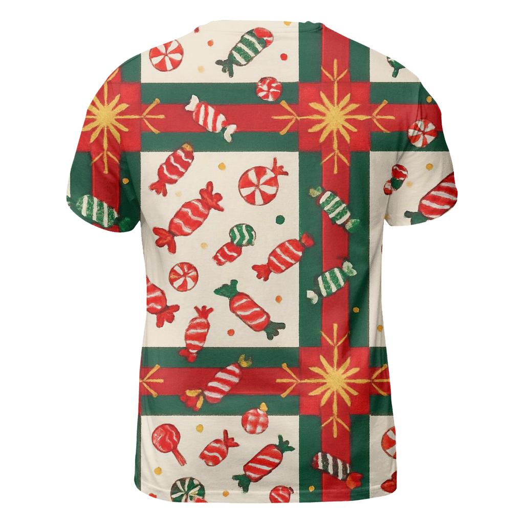 Candy Ribbon Starburst Plaid Design unique graphic print tees