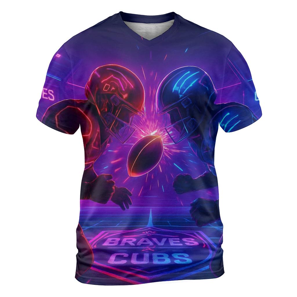 Night Of The Neon Helmets Braves Vs Cubs statement graphic shirts