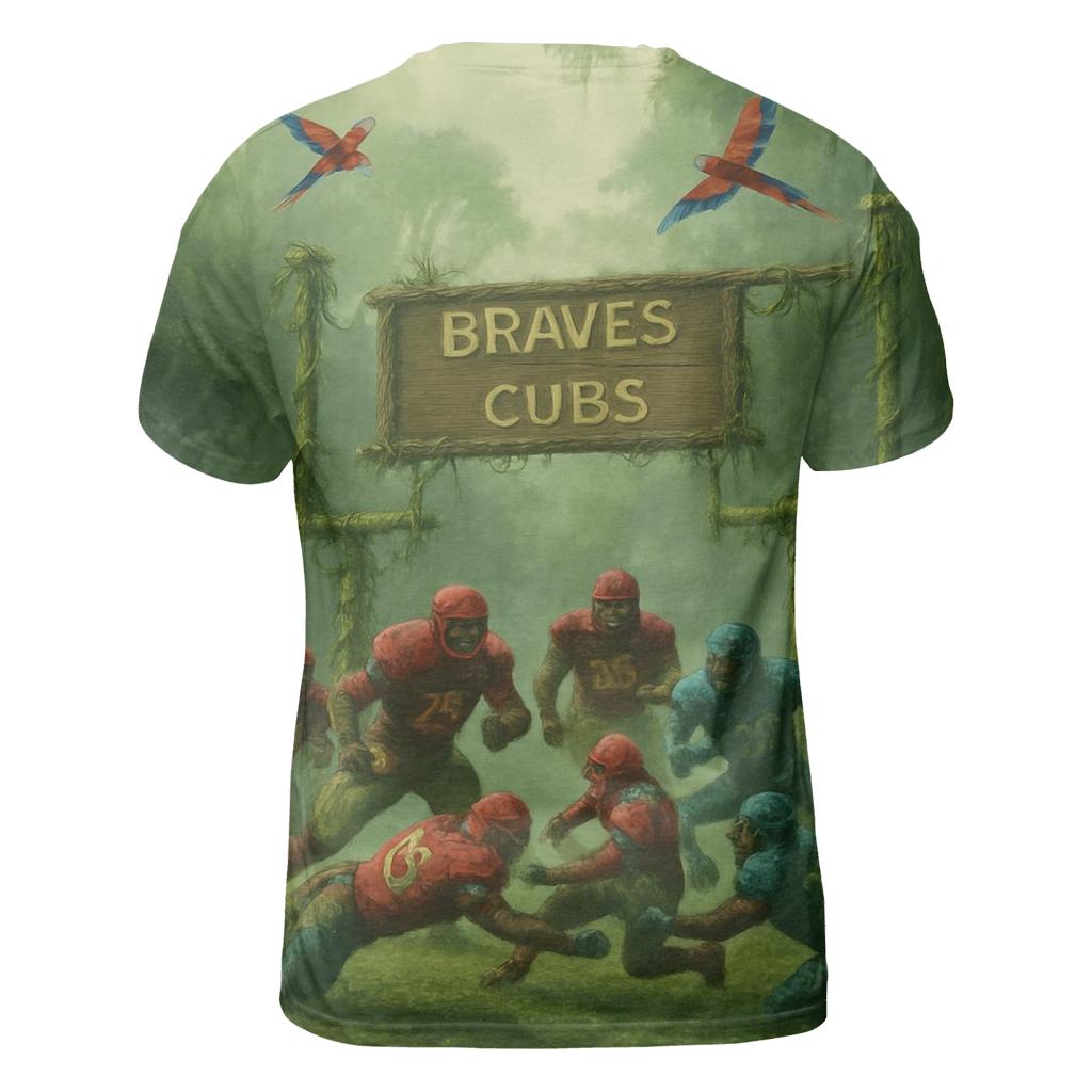 Rainforest Rivalry Braves Vs Jungle Cubs artistic all-over print tops