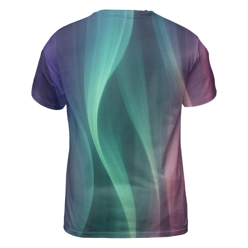 Aurora Silk Veil vibrant all-over design tees