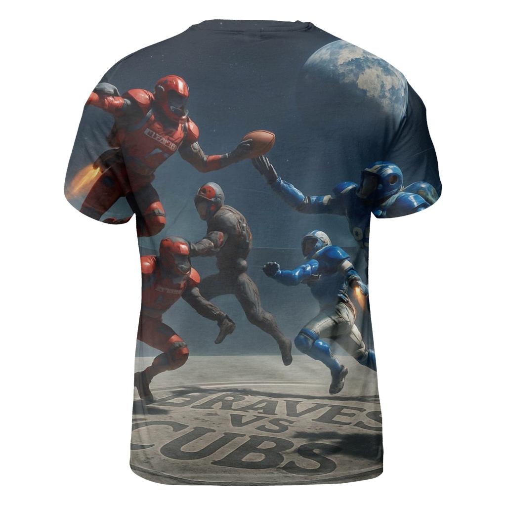 Lunar Gridiron Braves Vs Zero Gravity Cubs unique graphic print tees