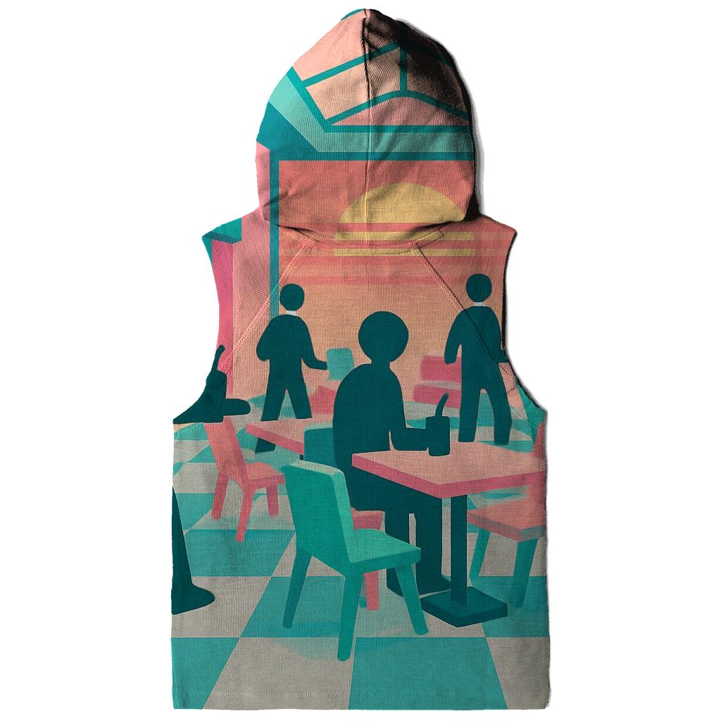 Neon Mall Food Court embroidered hoodies