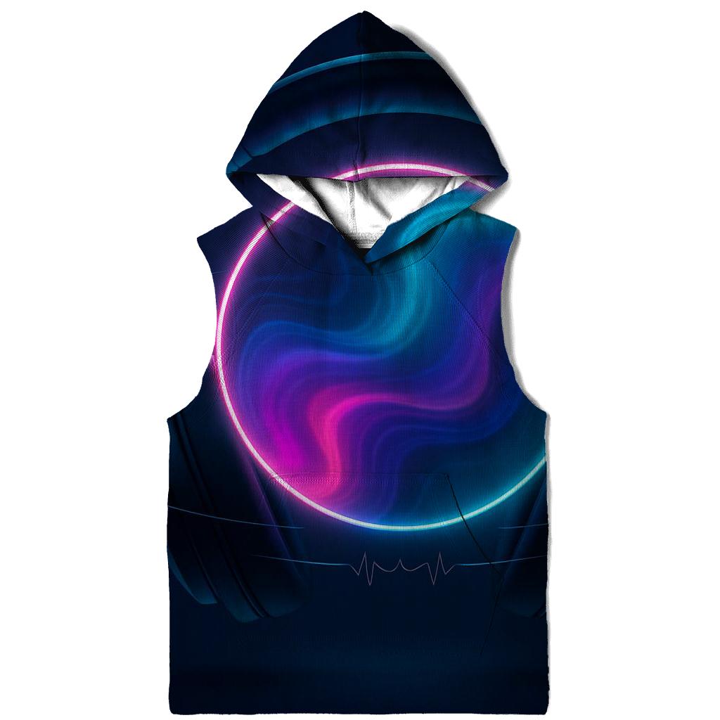 Holographic Headphone Halo embroidered hoodies