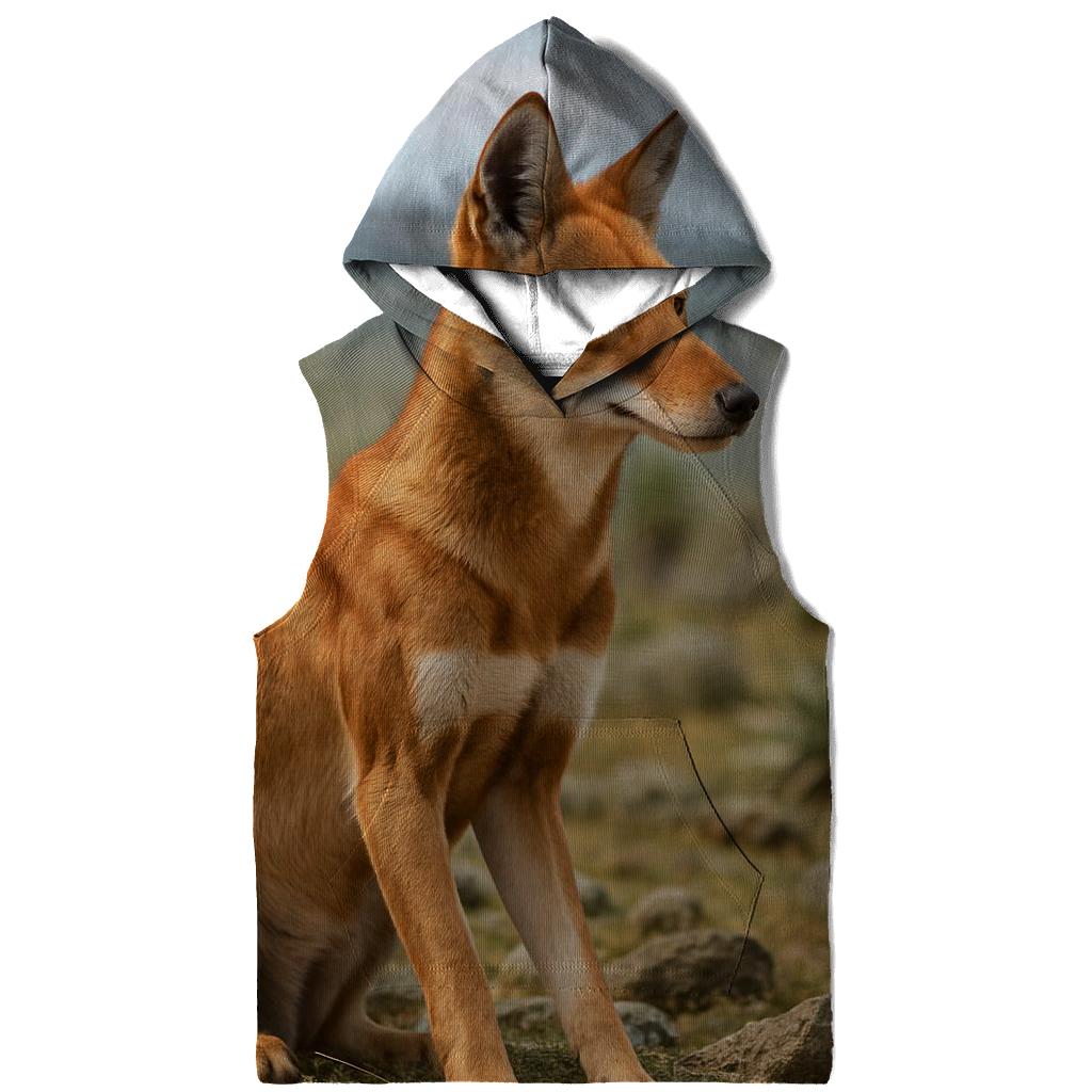 Ethiopian Wolf Watching Rodent Rich Afroalpine Plateau lightweight hoodies