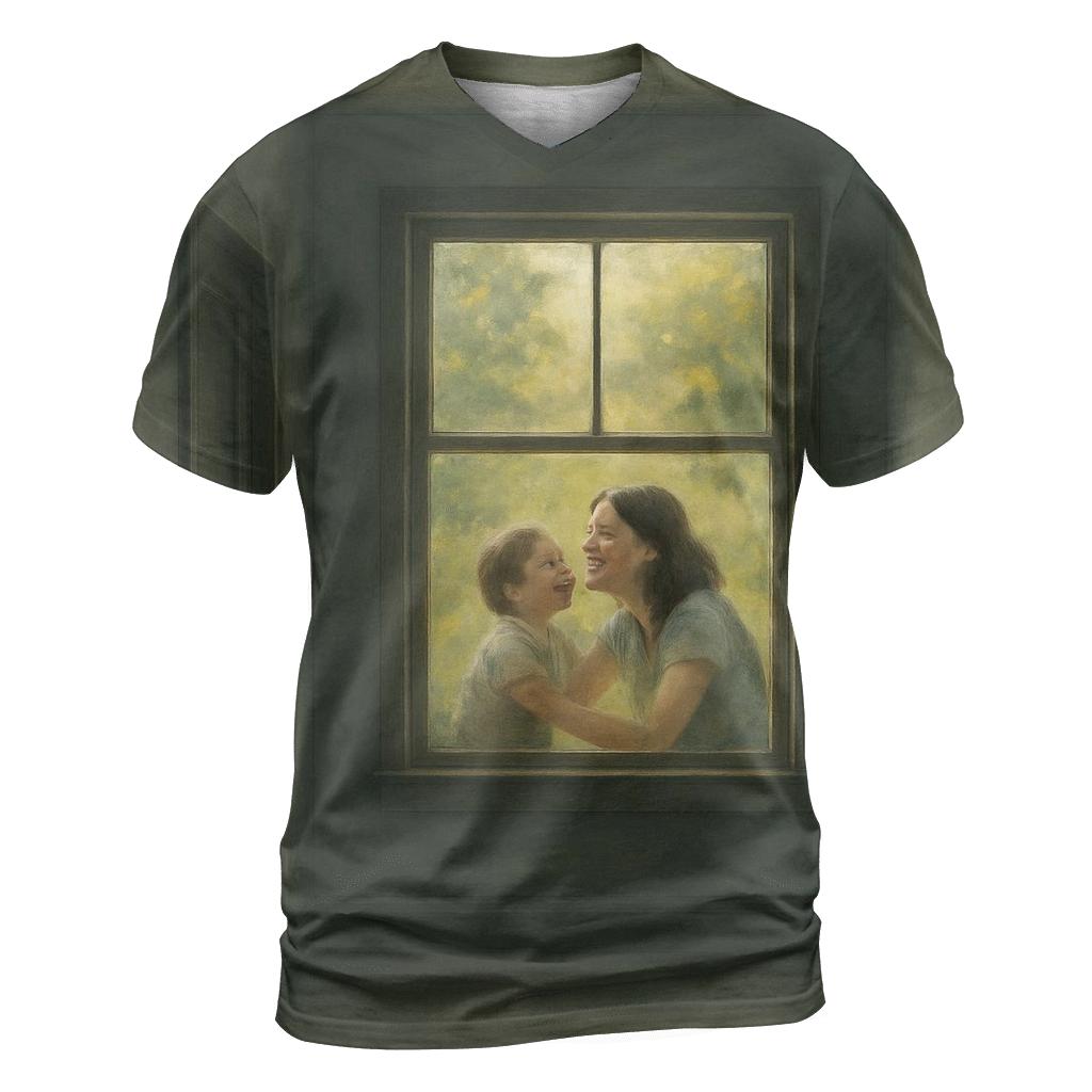 The Memory Window That Never Closes artistic all-over print tops