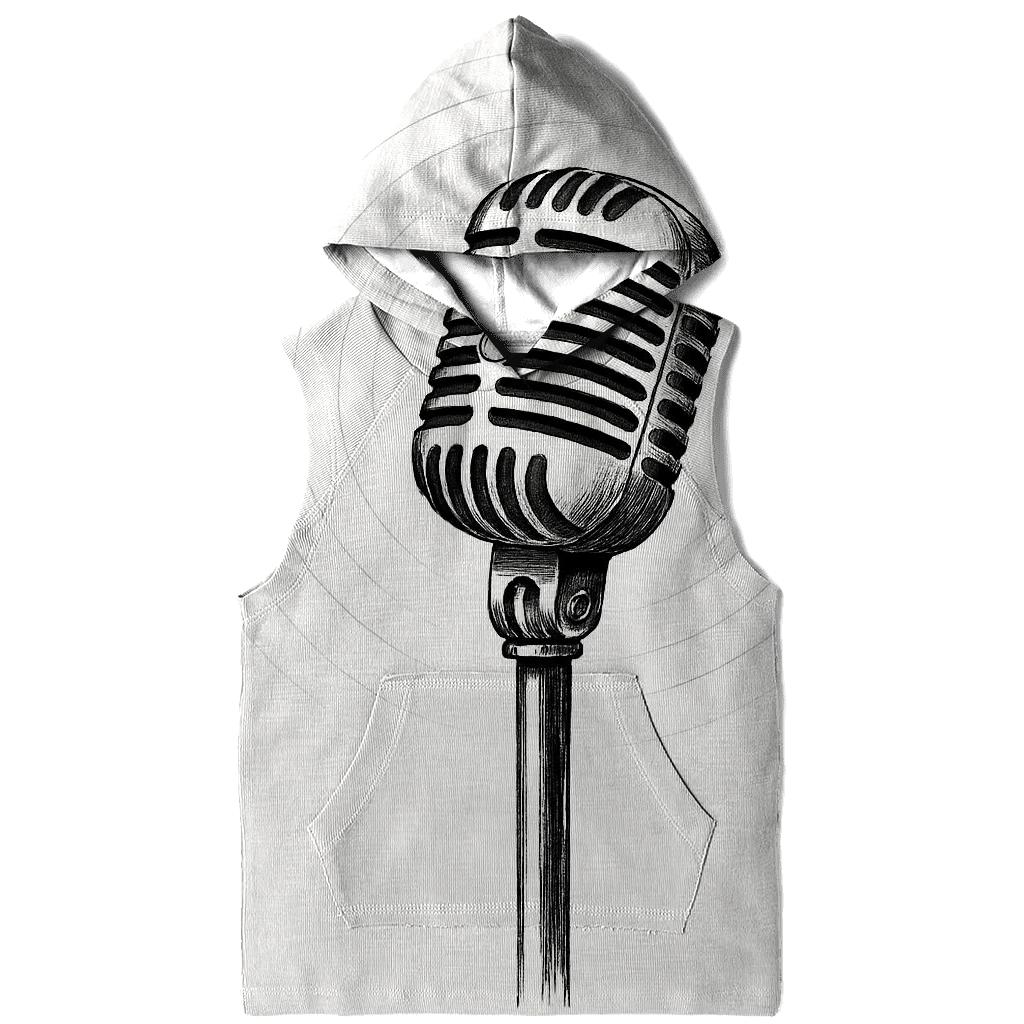 Minimal Mono Microphone lightweight hoodies