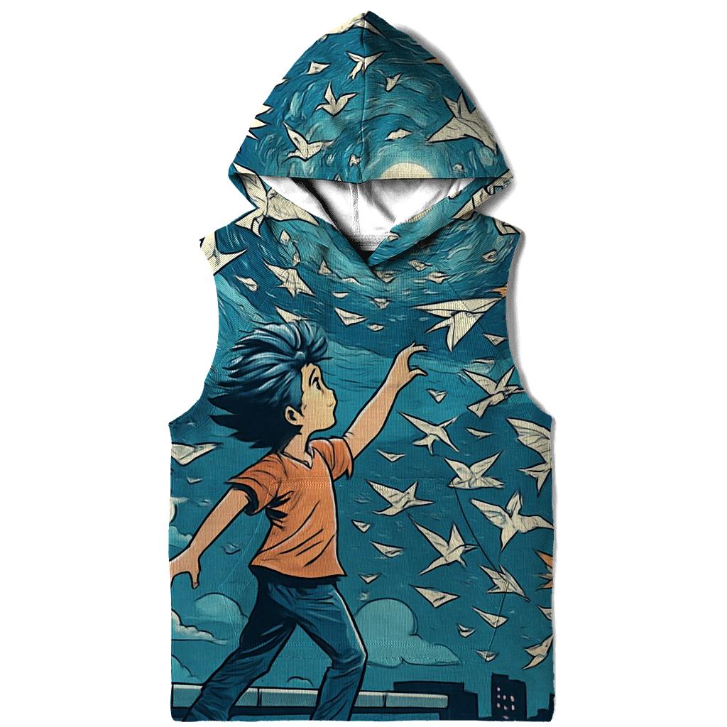 Paper Airplane Chaos Portal premium hoodies