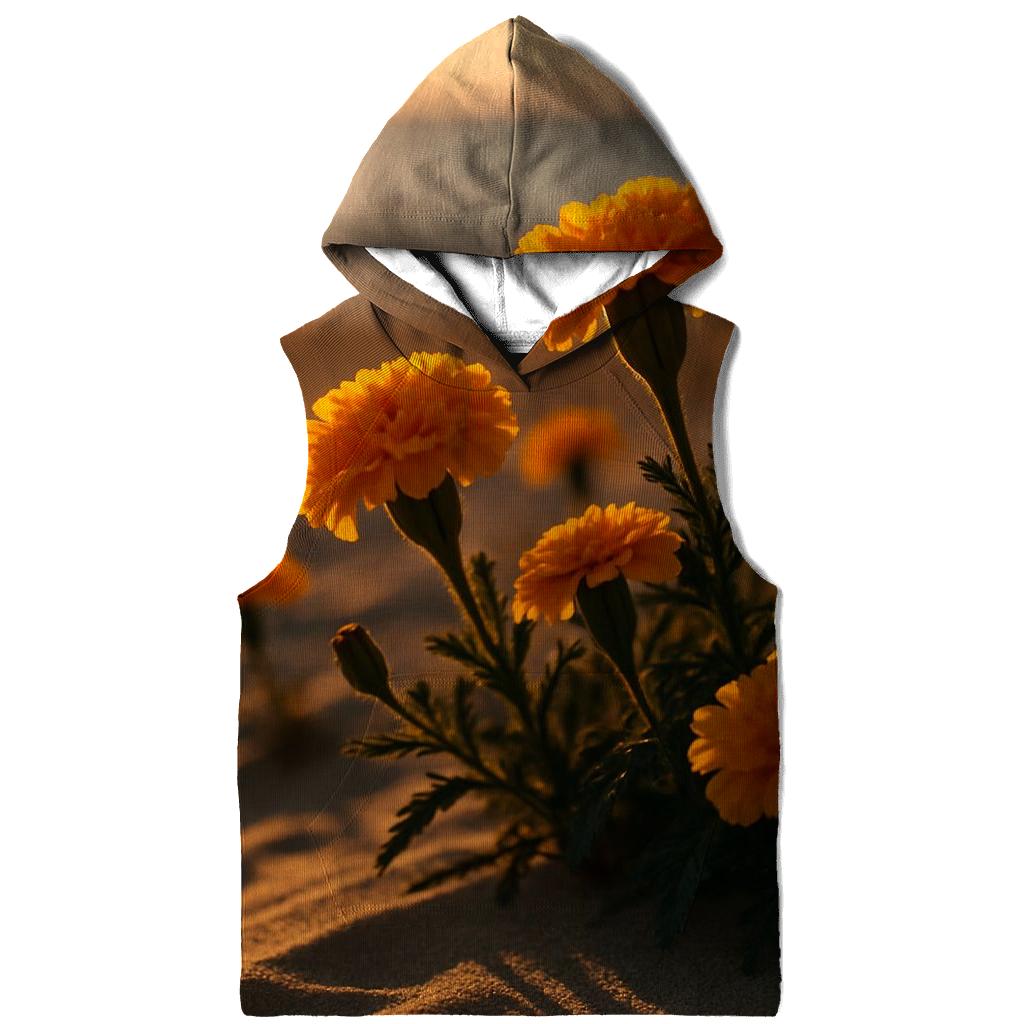 Coastal Dune Marigolds At Sunset premium hoodies