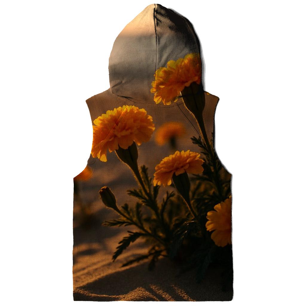 Coastal Dune Marigolds At Sunset premium hoodies