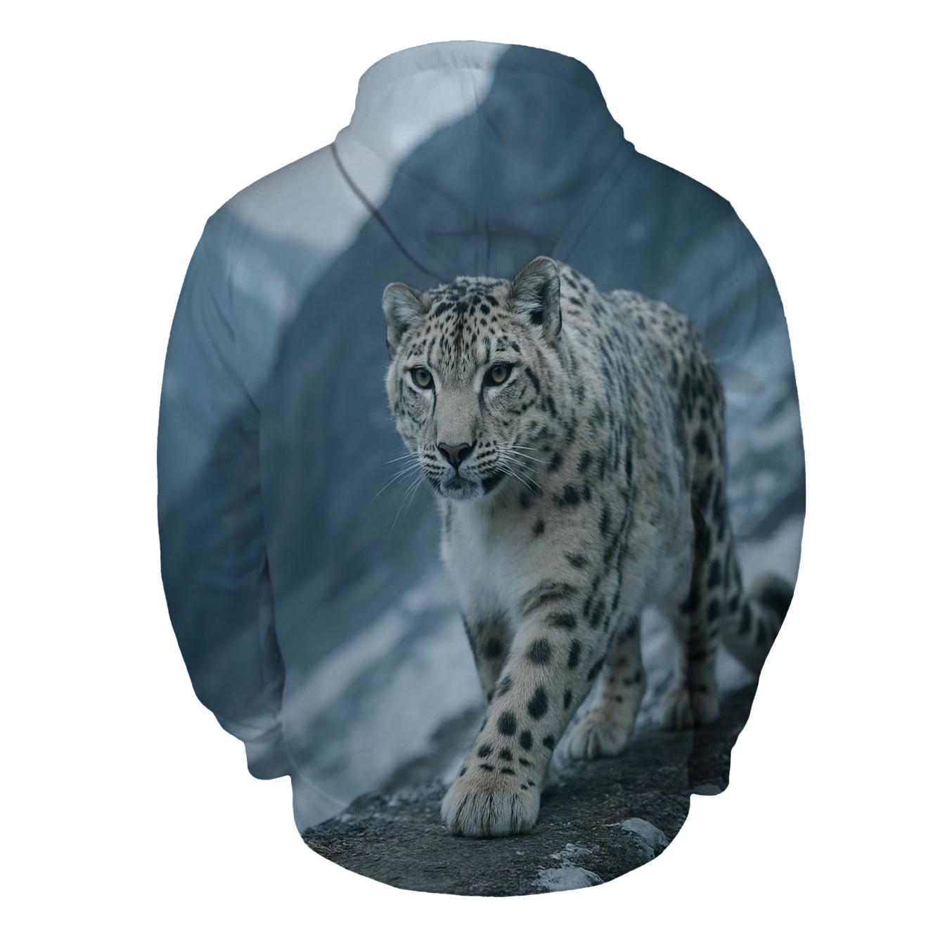 Snow Leopard On Wind Carved Ridge hoodie styles