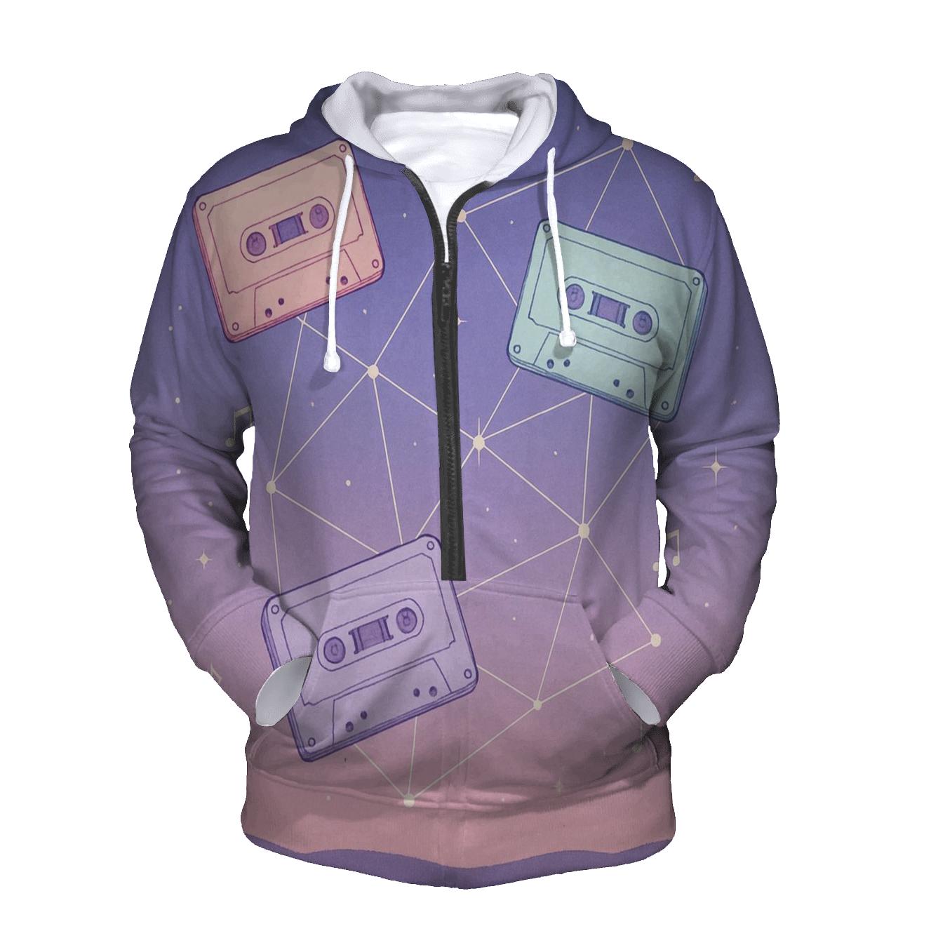 Pastel Cassette Constellations hoodies fashion