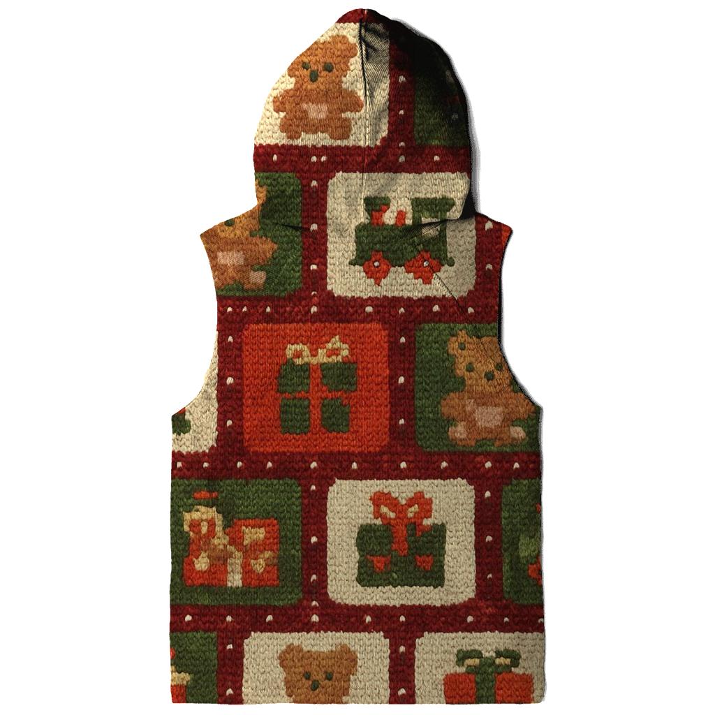 North Pole Toy Workshop Brick Design zip-up hoodies