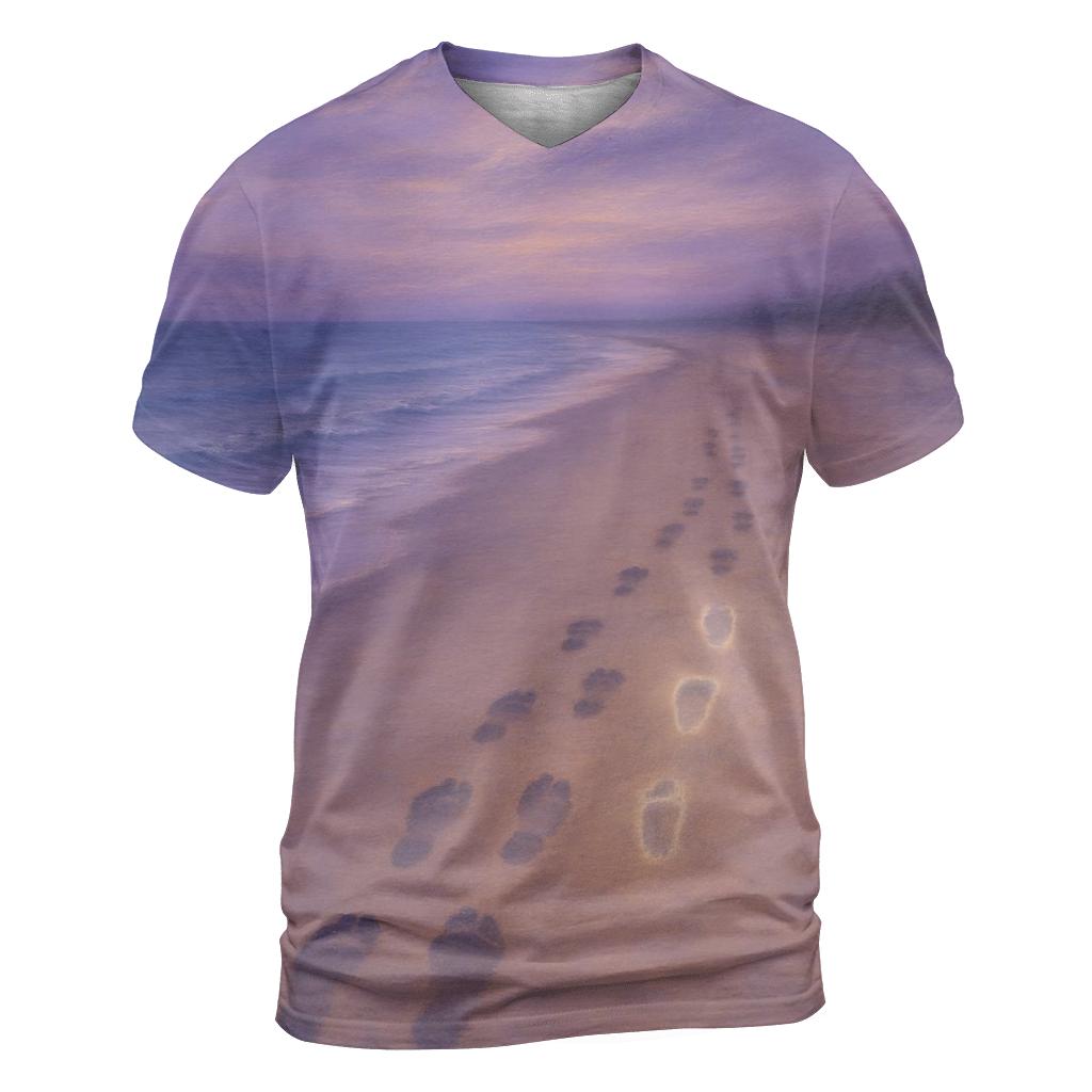 Footsteps That Walk Beside Even When Apart vibrant all-over design tees