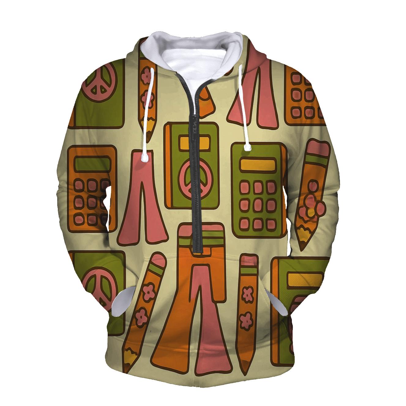 Groovy Classroom Doodles pullover hoodies