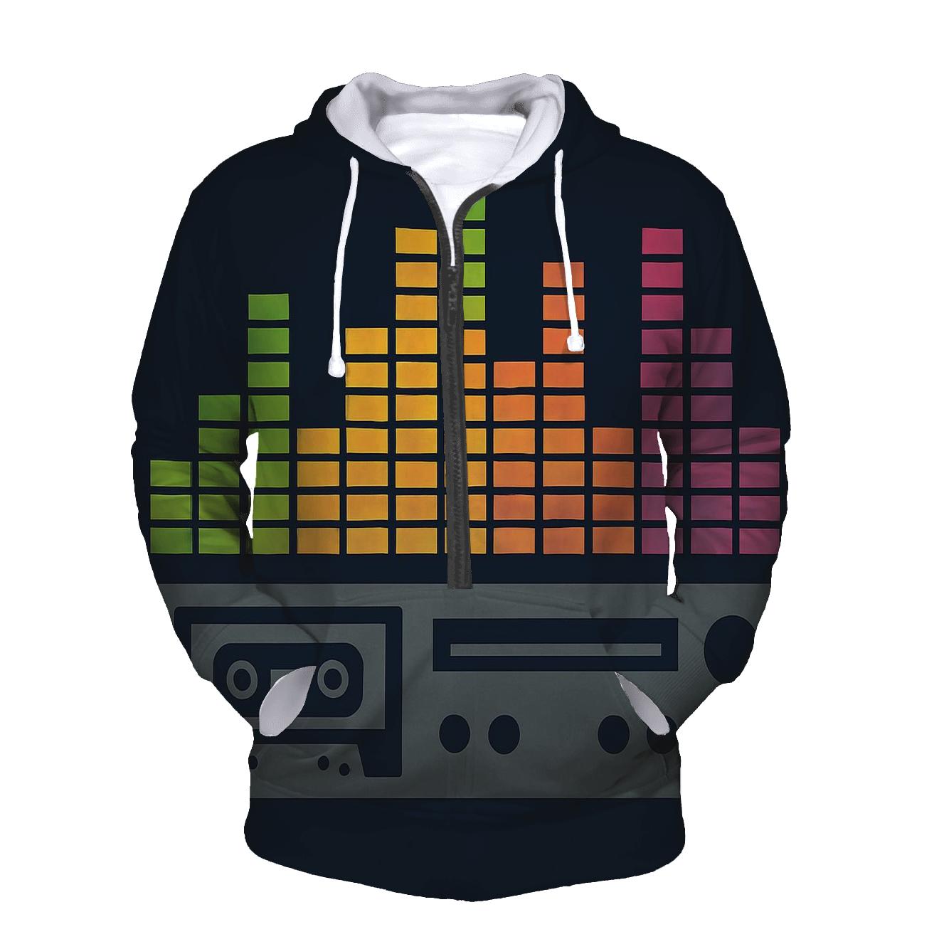 Analog Stereo Waveform hoodie styles