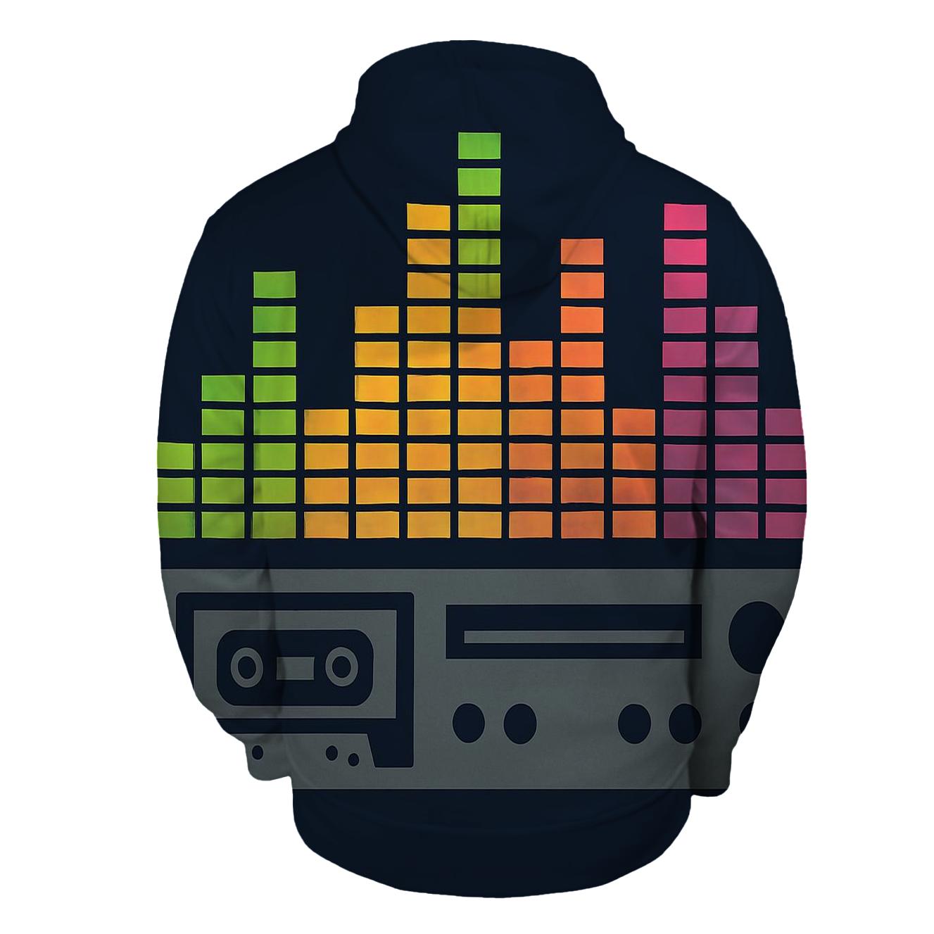 Analog Stereo Waveform hoodie styles