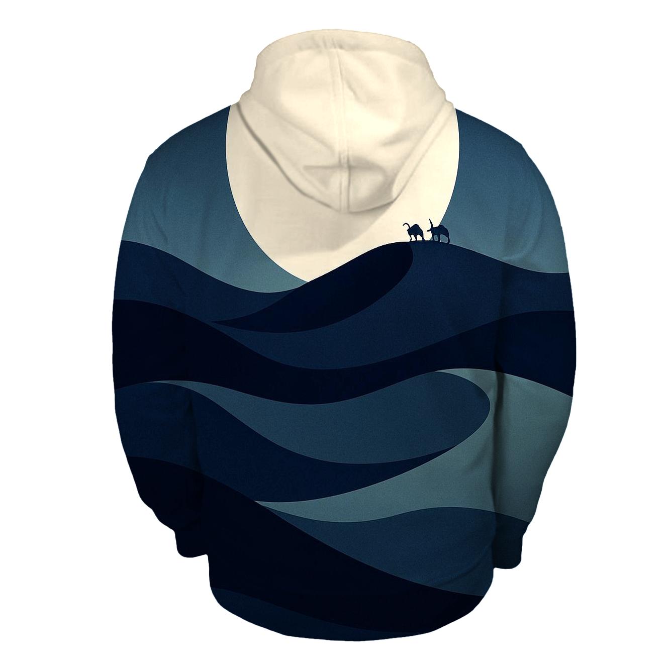 Midnight Desert Dunescape custom hoodies