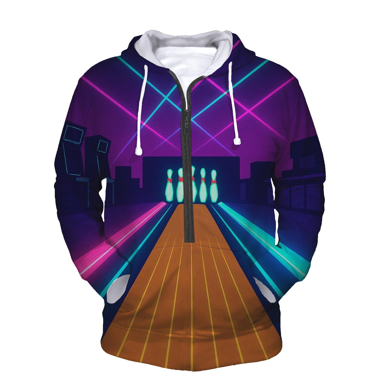 Laser Bowling Alley lightweight hoodies