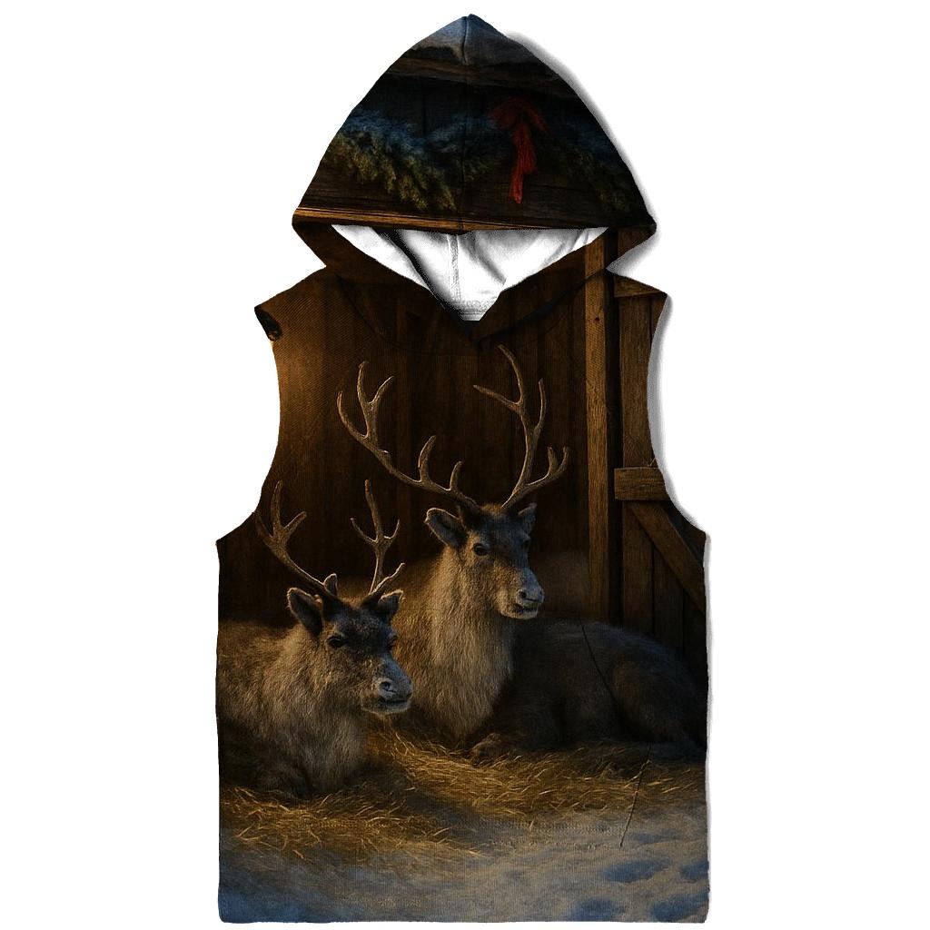 Reindeer Stable On Starlit Farm designer hoodies