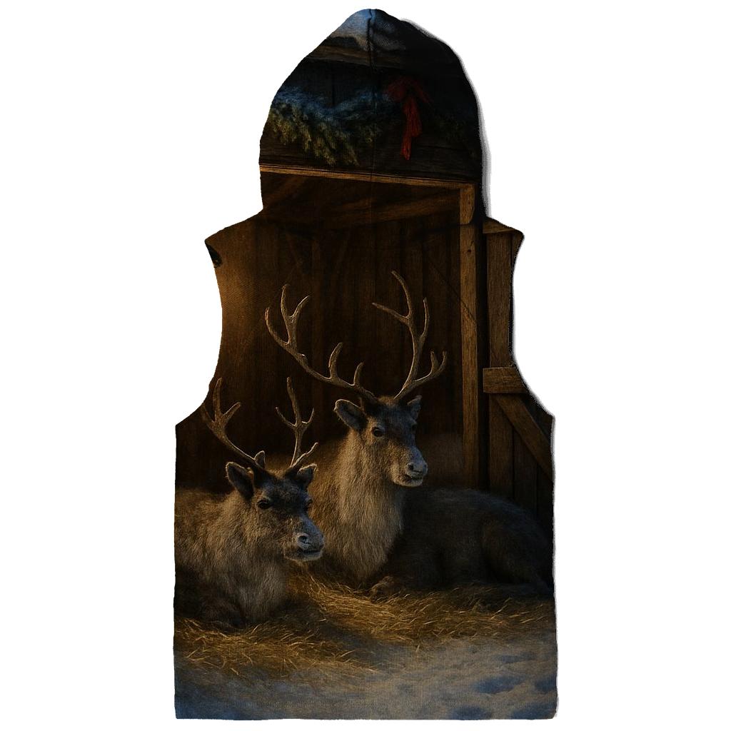 Reindeer Stable On Starlit Farm designer hoodies